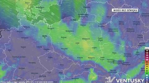 Prognoza porywów wiatru na kolejne dni