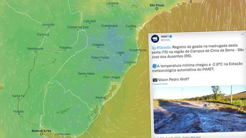 Temperatura maksymalna w sobotę w południowo-wschodniej Brazylii