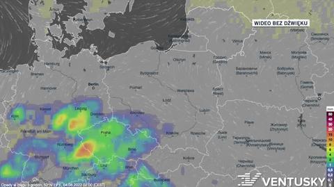 Prognozowane opady w dniach 4-8.06