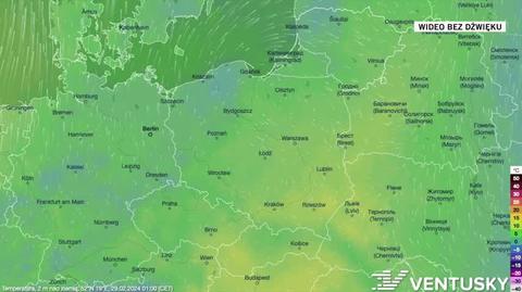 Prognozowana temperatura na kolejne dni