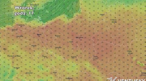 Temperatura w najbliższych dniach (Ventusky.com)