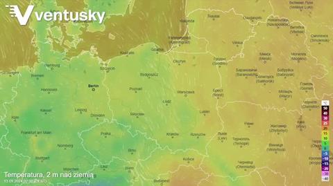 Prognozowana temperatura w kolejnych dniach