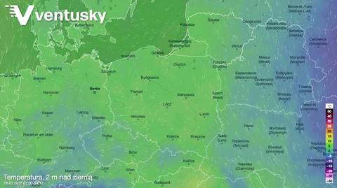 Prognozowana temperatura w kolejnych dniach