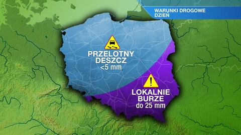 Warunki drogowe w sobotę