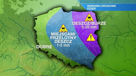 Warunki drogowe w niedzielę