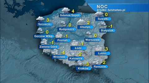 Prognoza pogody na noc sylwestrową