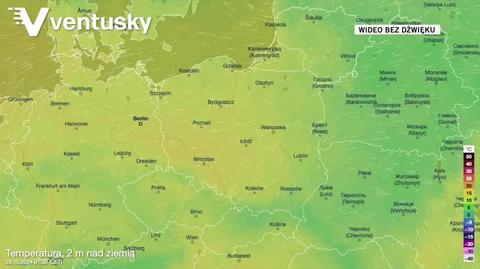 Prognozowana temperatura w kolejnych dniach