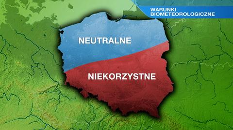 Warunki biometeo w poniedziałek
