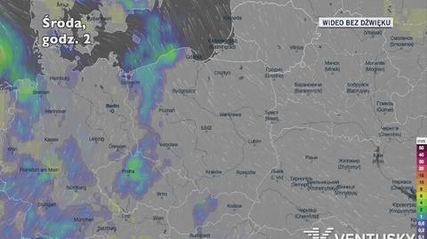 Prognozowane opady w najbliższych dniach (Ventusky.com) | wideo bez dźwięku