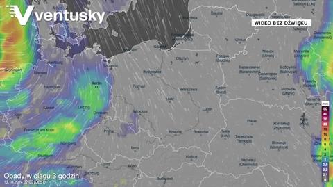 Prognozowane opady w kolejnych dniach