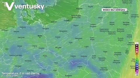 Prognozowana temperatura w kolejnych dniach