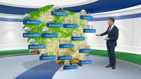 Prognoza pogody na poniedziałek