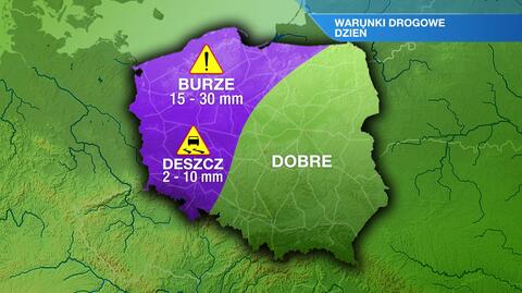 Warunki drogowe w dzień