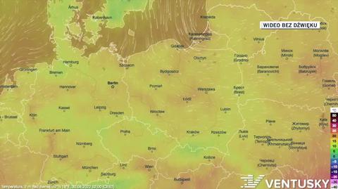 Prognozowana temperatura w kolejnych dniach