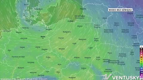 Prognozowana temperatura w dniach 02-06.12