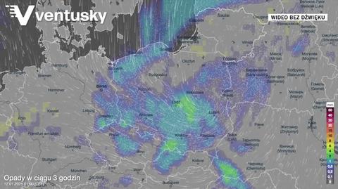 Prognozowane opady w kolejnych dniach