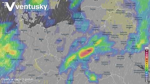 Prognozowane opady w kolejnych dniach