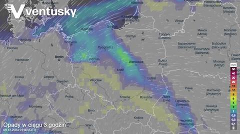 Prognozowane opady w kolejnych dniach