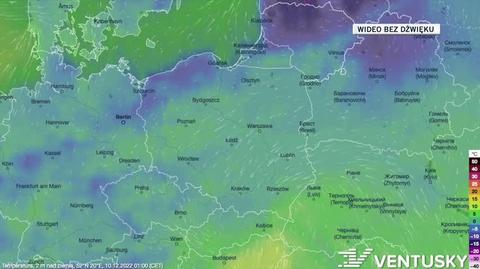 Prognozowana temperatura w kolejnych dniach