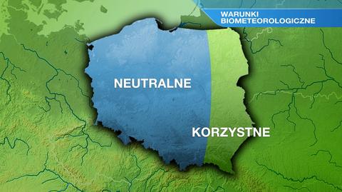 Warunki biometeo w poniedziałek