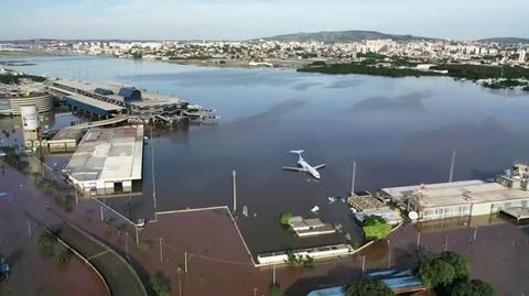 Lotnisko w brazylijskim Porto Alegre pod wodą