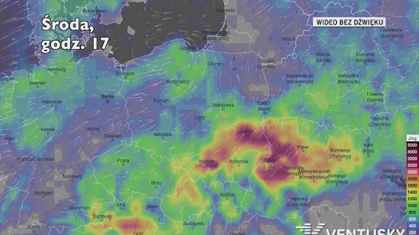 Potencjalne burze w kolejnych dniach (Ventusky.com) | wideo bez dźwięku