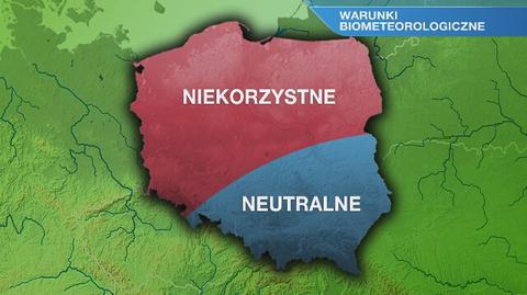 Warunki biometeorologiczne w niedzielę