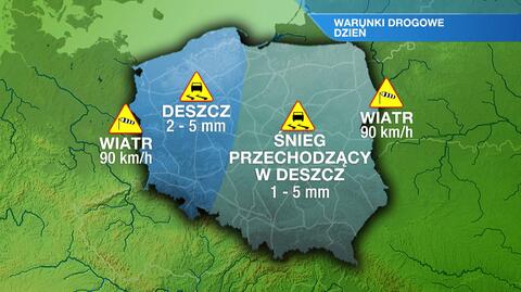 Warunki drogowe w środę 24.01