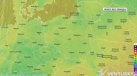 Prognoza temperatury w dniach 01-05.10