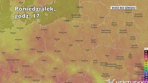 Temperatura w kolejnych dniach (Ventusky.com)