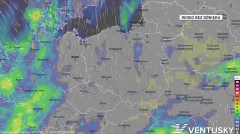 Prognozowane opady w kolejnych dniach 