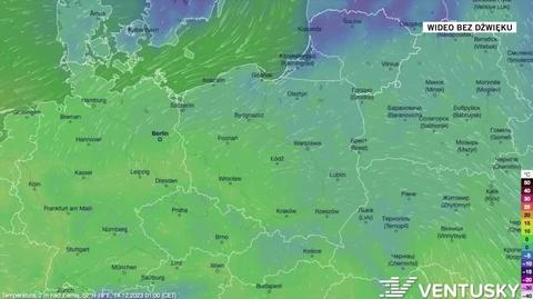 Prognozowana temperatura na kolejne dni