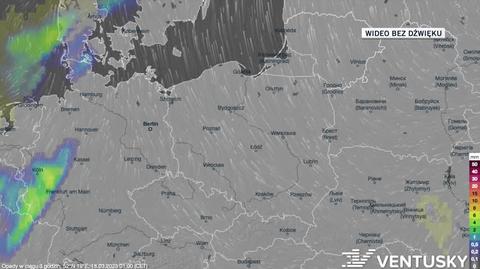 Prognozowane opady w dniach 18-22.03