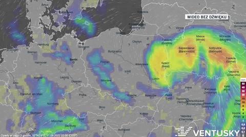 Prognozowane opady w kolejnych dniach