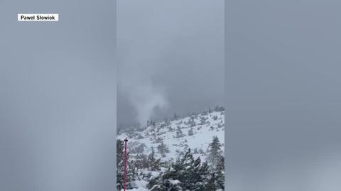 Diabełek śnieżny wirował w rejonie Hali Gąsienicowej