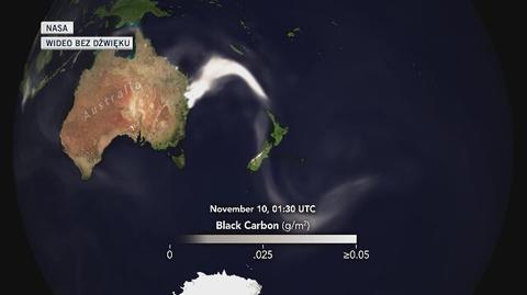 Pożary w Australii widziane z kosmosu