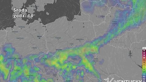 Opady w najbliższych dniach (ventusky.com)