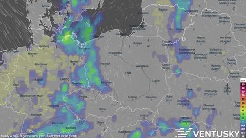 Prognozowane opady w najbliższych dniach