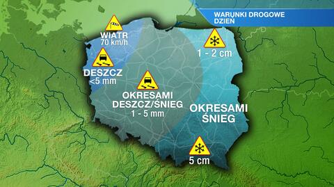 Warunki drogowe w niedzielę