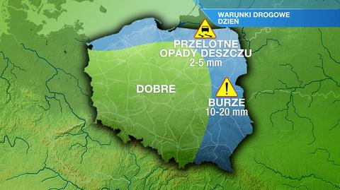 Warunki drogowe w niedzielę