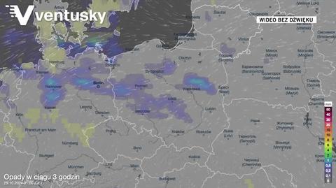 Prognozowane opady w kolejnych dniach