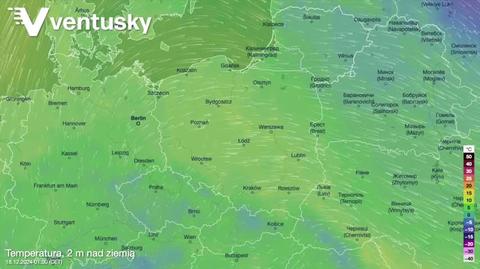 Prognozowana temperatura w kolejnych dniach