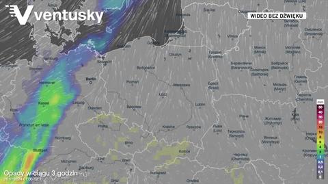 Prognozowane opady w kolejnych dniach