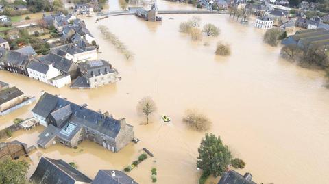 Okolice Rennes pod wodą