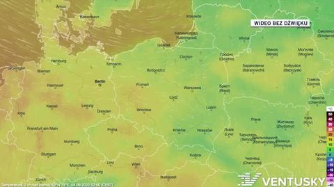 Prognozowana temperatura w kolejnych dniach