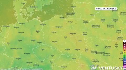 Prognozowana temperatura w kolejnych dniach