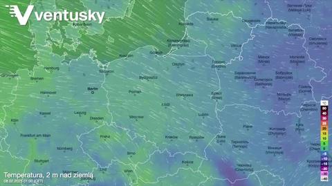 Prognozowana temperatura w kolejnych dniach