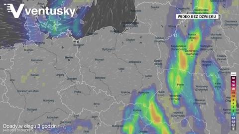 Prognozowane opady w kolejnych dniach