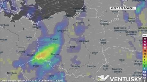 Prognozowane opady w kolejnych dniach