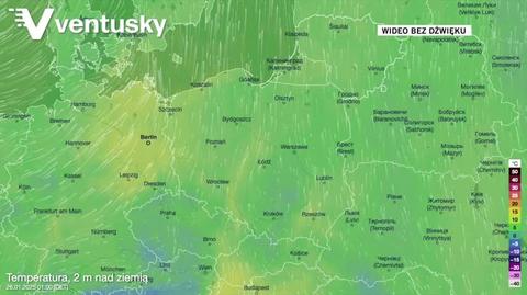 Prognozowana temperatura w kolejnych dniach